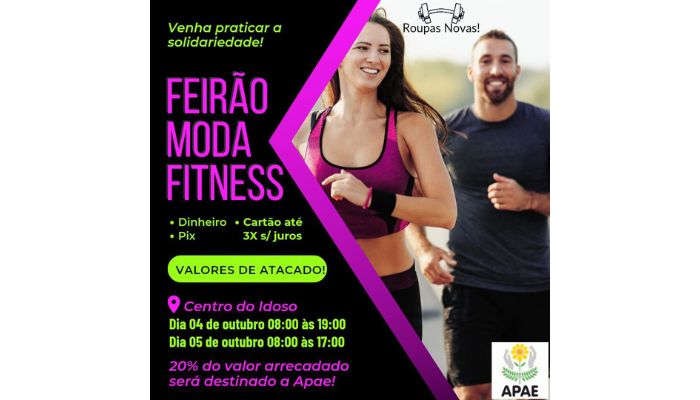 Guaraniaçu – Feirão de moda fitness em prol da Apae acontece nesta sexta e sábado